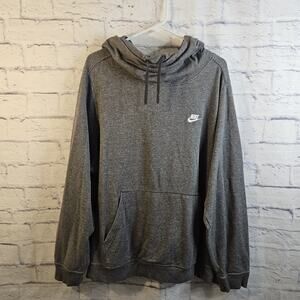 NIKE Womens Size 3X Hoodie Sweatshirt Cowl Neck Hood Front Pocket Gray